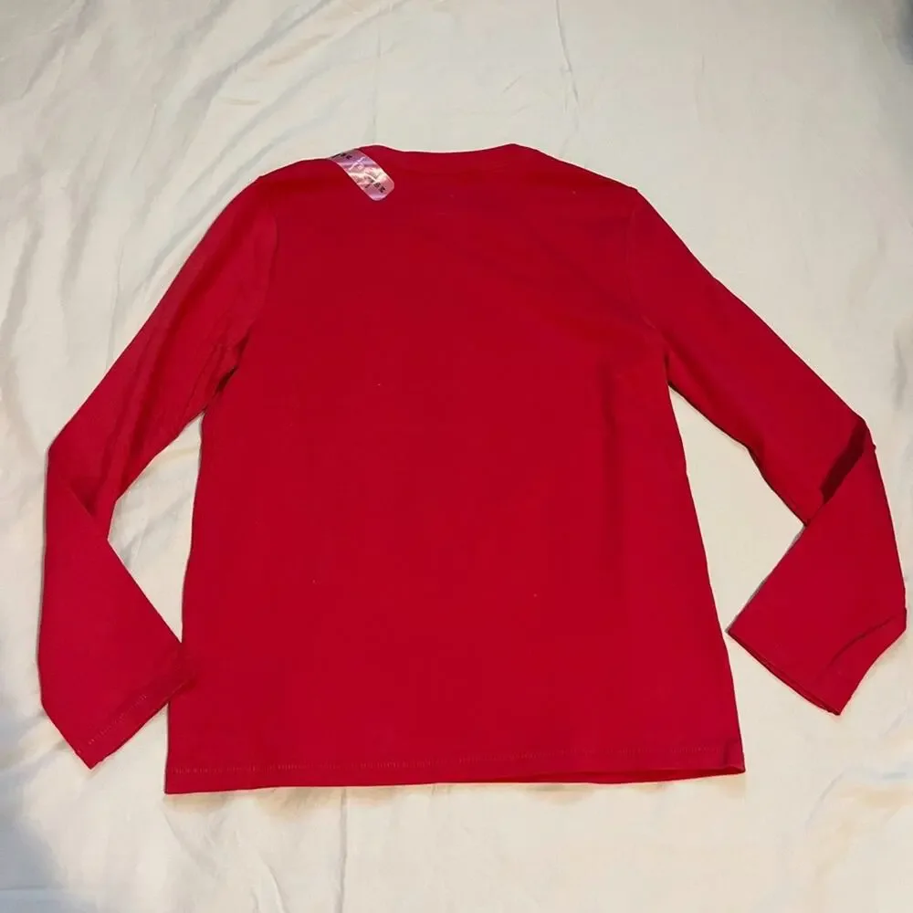 NWT Gap Girls Red Long Sleeve Disney Character Graphic Tee Kids Size Medium